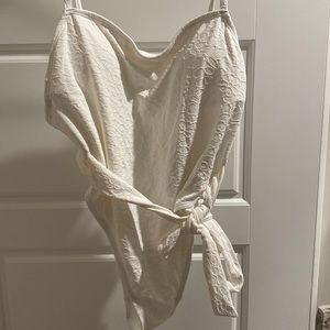 White one piece swim suit, NWT